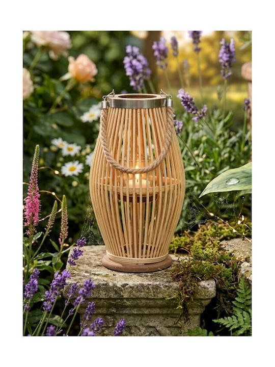 Φαναράκι Bamboo Χρυσό 21x21x38εκ.