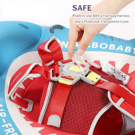 Mambobaby Σωσίβιο Swimtrainer με Διάμετρο 50εκ. και Σκίαστρο Μπλε