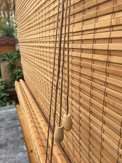 Woodware Στόρι Σκίασης Μπαμπού σε Καφέ Χρώμα Π60xΥ150εκ.