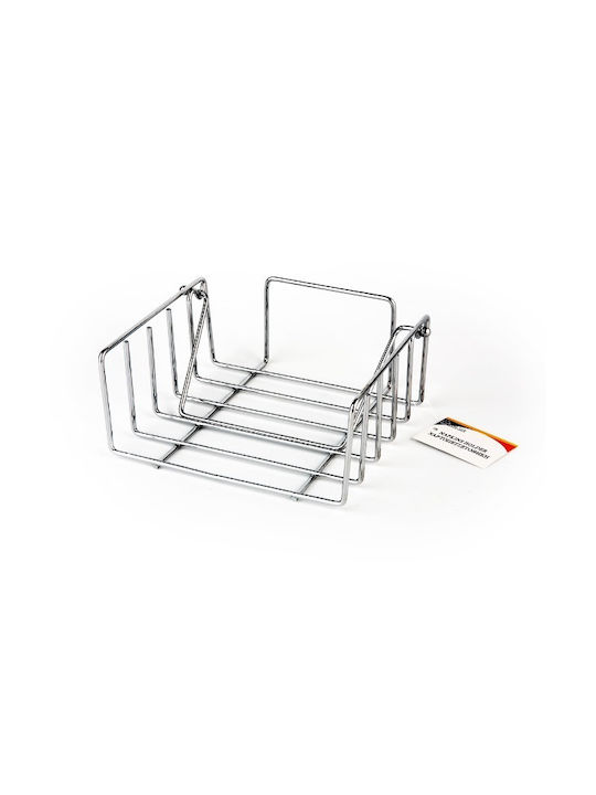 Homestyle Χαρτοπετσετοθήκη Μεταλλική Ασημί 18x17x17cm 1320