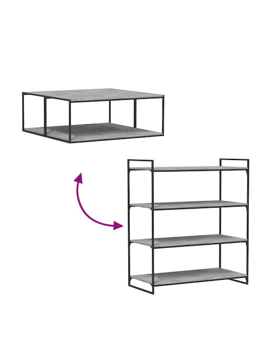 vidaXL Rectangular Bookcase Shelf made of Chipboard in Grey Colour 100x50x1.5cm 805422 4 Pieces