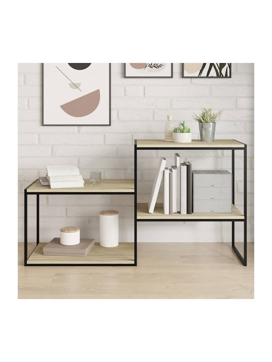 vidaXL Rectangular Bookcase Shelf made of Chipboard Sonoma 60x50x1.5cm 805273 8 Pieces