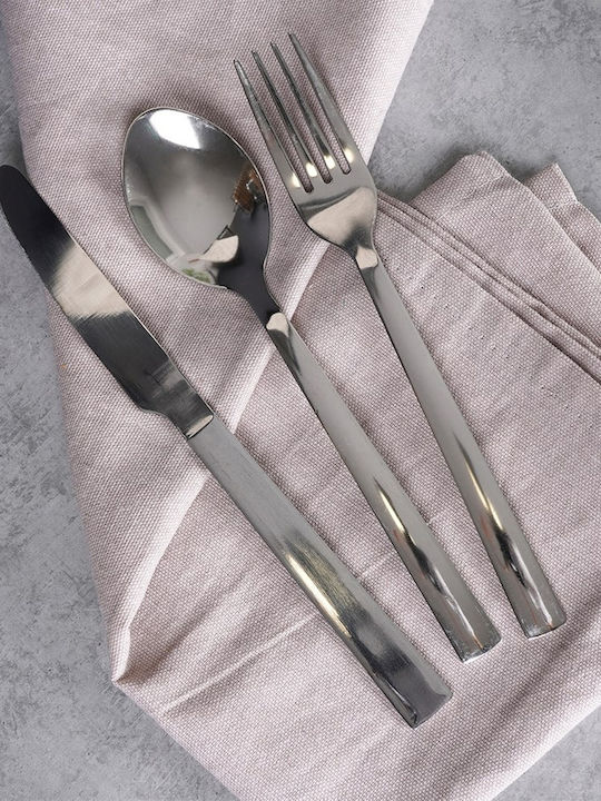 3-Piece Stainless Steel 18/10 Silver Cutlery Set