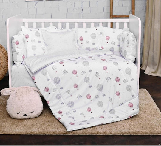 Lorelli Crib Set Balloons Grey Balloons