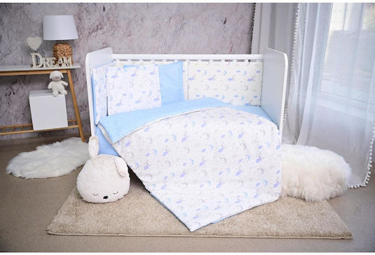 Lorelli Crib Set Moons & Stars Blue Moons & Stars 10 Pieces