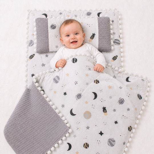 Kamtex Baby Σετ Κούνιας Γκρι 3τμχ