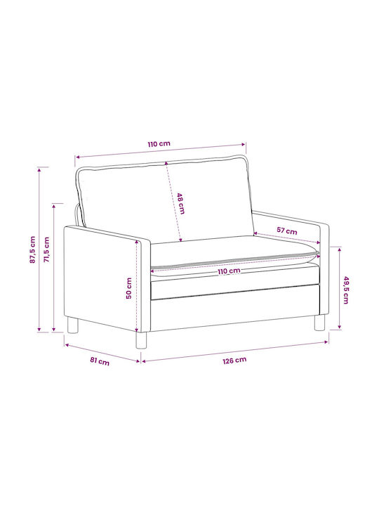 vidaXL Wohnzimmermöbel-Set 2-Sitzer & Sessel