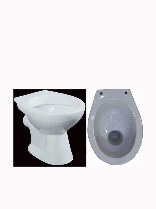 Gloria Master Stehende Toilette Unterer Siphon Weiße