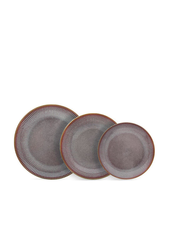Cryspo Trio Gray Ceramic Dinnerware Set 20pcs
