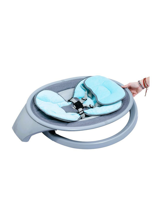 Buf Boof Relax Electric Balansoar Pentru Bebelusi Cu Muzica Albastru