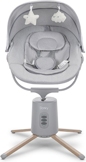 Lorelli Elektrische Babywippen & Schaukelstühle Storky mit Musik und Vibration Grau für Kinder bis 5,2 kg