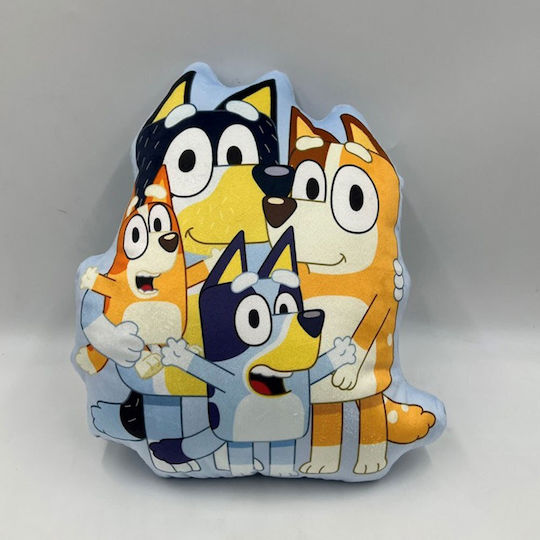 Bluey Детска Декоративна Възглавница Светлосин 38x38см