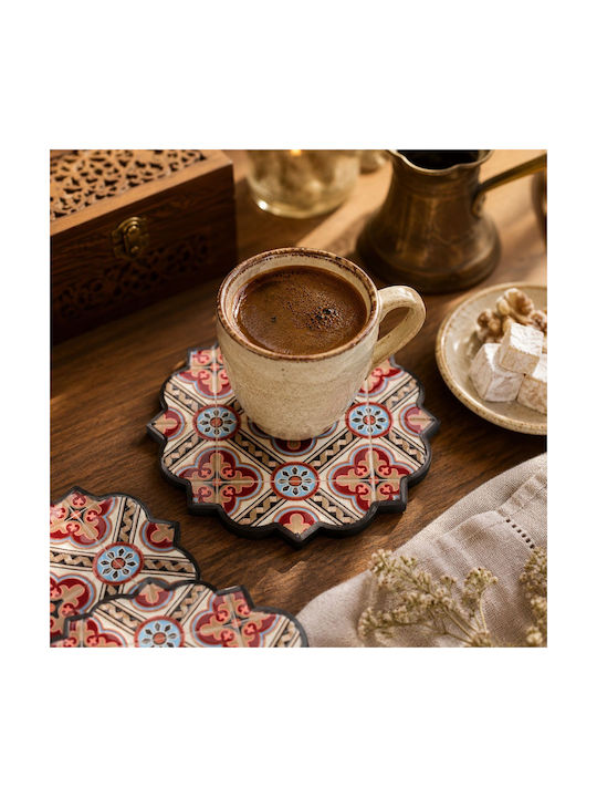 Set De Suporturi Pentru Pahare Ceramică Multicolor 4 Bucăți