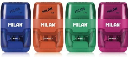 Milan Ξύστρα Γόμα Διπλή Compact Πράσινη