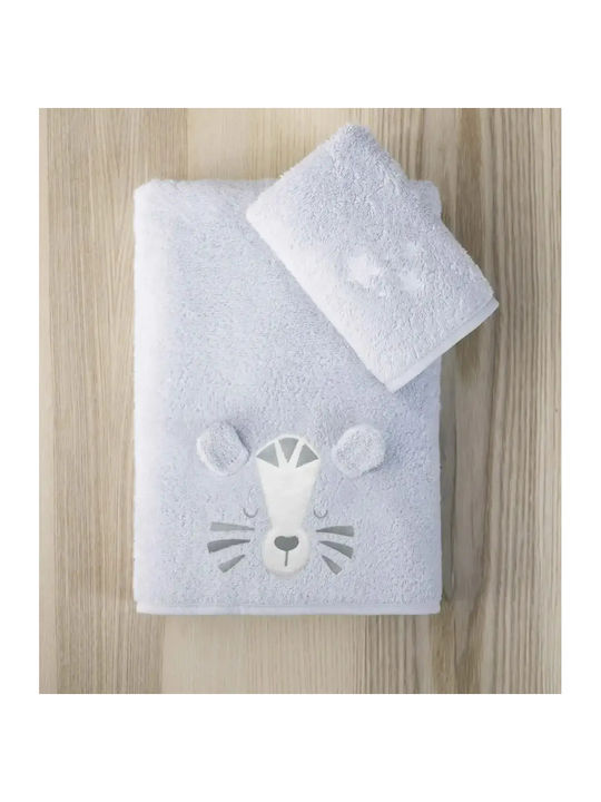 Nima Set Baby- & Kinderhandtücher 2 Stück Blau Gewicht 400gr/m²