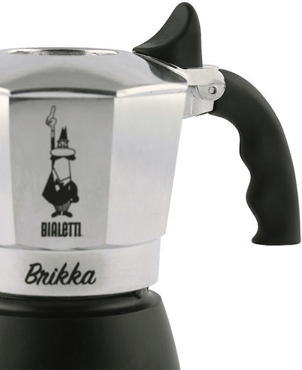 Bialetti Μπρίκι Espresso Inox Μαύρο