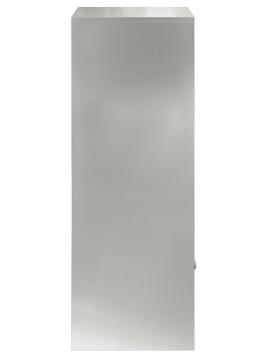 vidaXL Outdoor Mailbox Inox Galvanized Steel 47.5x38x59cm