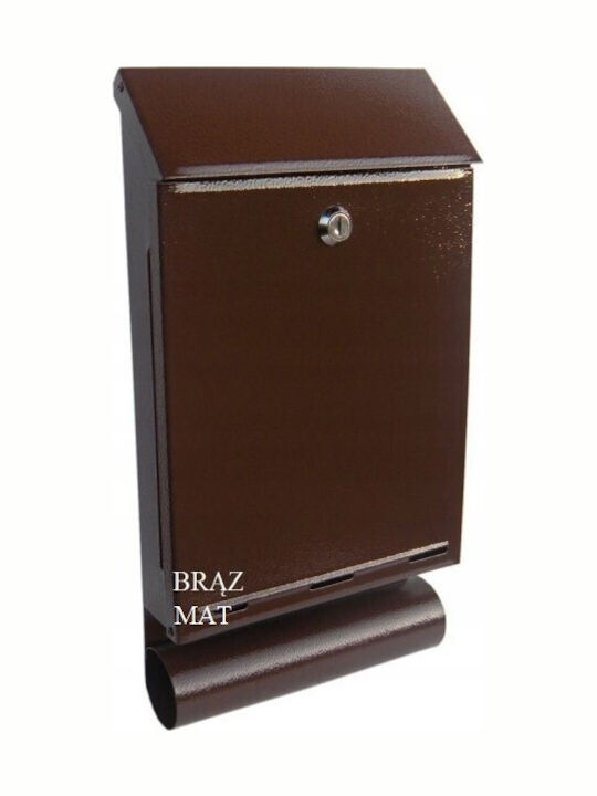 Außenbereich Briefkasten Metallisch in Braun Farbe 60cm