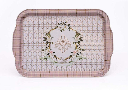 SteweHome Metallischer Serviertablett 21x30cm