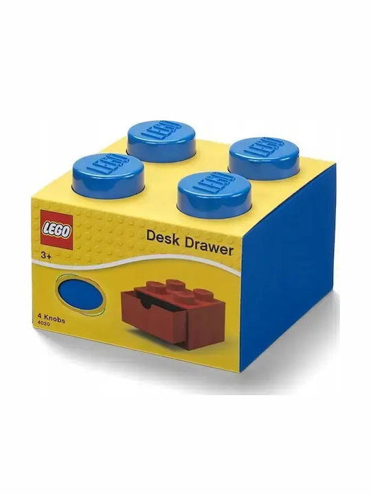 LEGO Παιδικό Κουτί Αποθήκευσης από Πλαστικό 4 Knobs Μπλε 15x15x11cm
