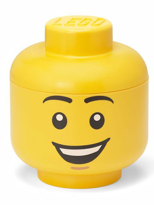 LEGO Children's Toy Storage Box Made of Plastic Yellow 27x27cm