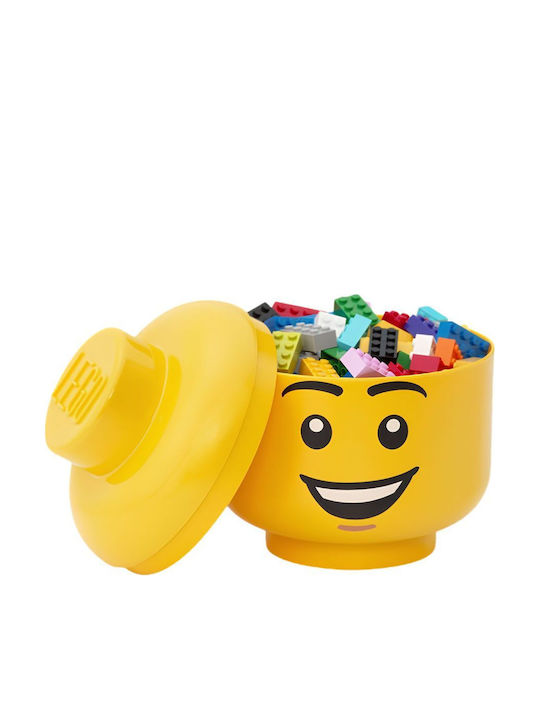 LEGO Children's Toy Storage Box Made of Plastic Yellow 27x27cm