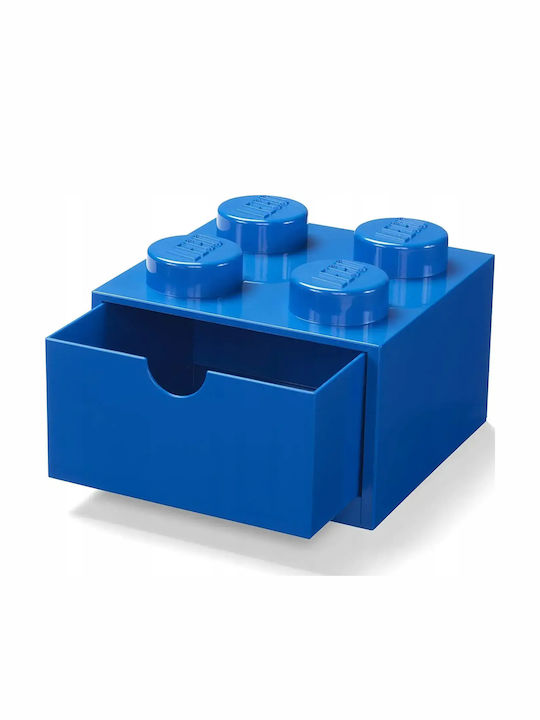 LEGO Παιδικό Κουτί Αποθήκευσης από Πλαστικό 4 Knobs Μπλε 15x15x11cm