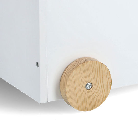 Zeller Kinder Aufbewahrungsbox aus Holz Weiß 50x36x30cm 1Stück