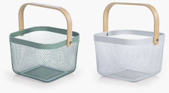 Καλαθι Μεταλ Ξυλ.λαβη Vista 24x24x17 Nef-nef Home Wear Green 24x24x17
