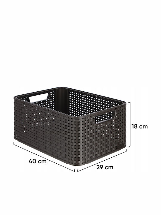 Curver Καλάθι Αποθήκευσης Rattan Καφέ 18lt