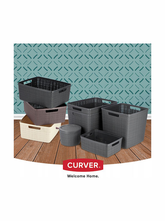 Curver Jute Καλάθι Αποθήκευσης Πλαστικό Γκρι 12lt