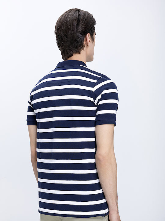 Polo Herrenbluse Kurzarm Dunkelblau