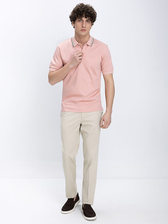 Boss Polo Μπλούζα Ροζ Ανοιχτό