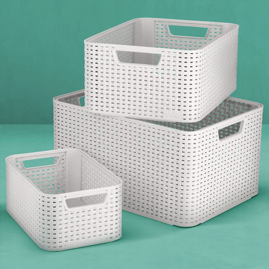Curver Storage Basket Plastic with Lid Gray 18lt 1pcs
