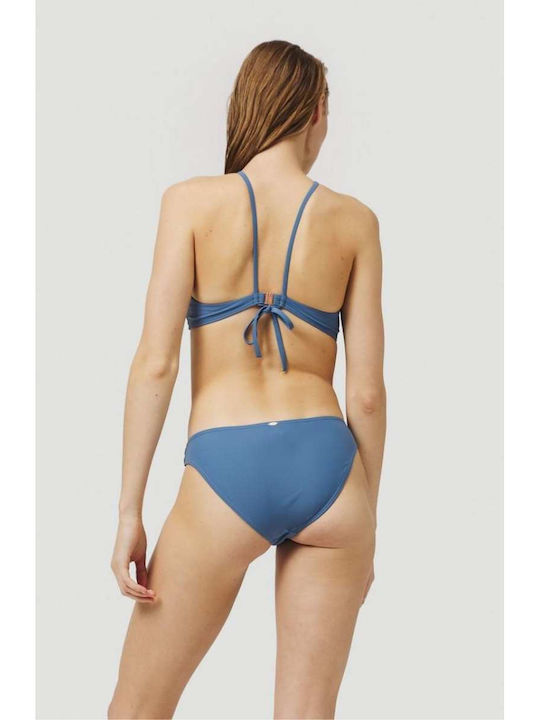 High Neck Bikini Top Blue