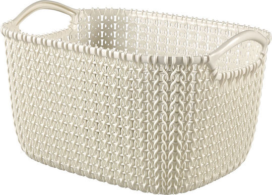 Curver Knit Καλάθι Αποθήκευσης Πλαστικό Μπεζ 8lt