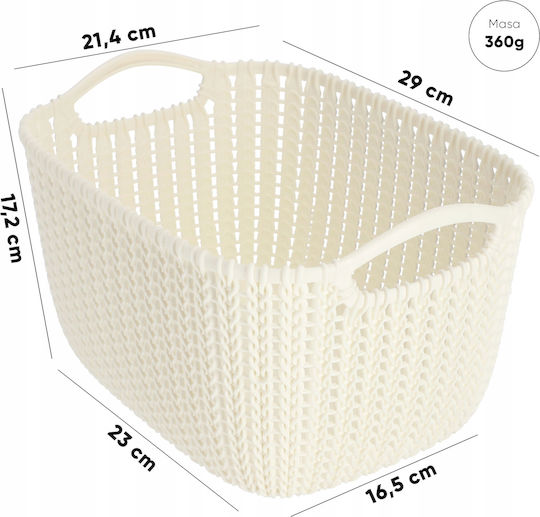 Curver Knit Καλάθι Αποθήκευσης Πλαστικό Μπεζ 8lt