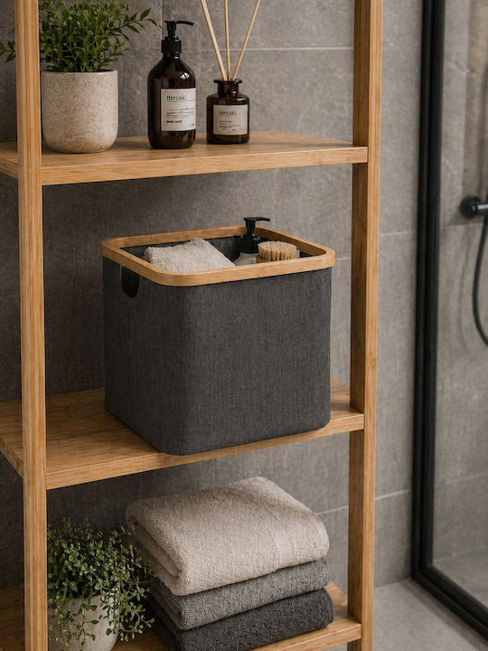 MRShome Aufbewahrungskorb Stoff Grau 30,5x30,5x30cm