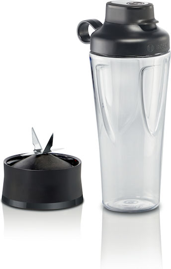 Bosch To-Go-Flasche + Messer kompatibel mit Bosch Vitapower Blender Serie 4 Serie 2