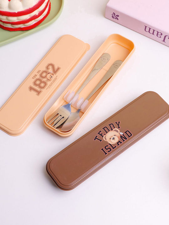 Brown Stainless Steel Spoon