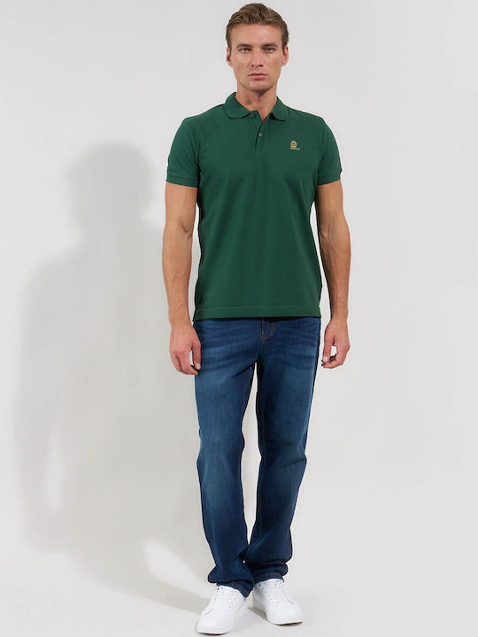 Polo Bluză Cu Mânecă Scurtă Verde