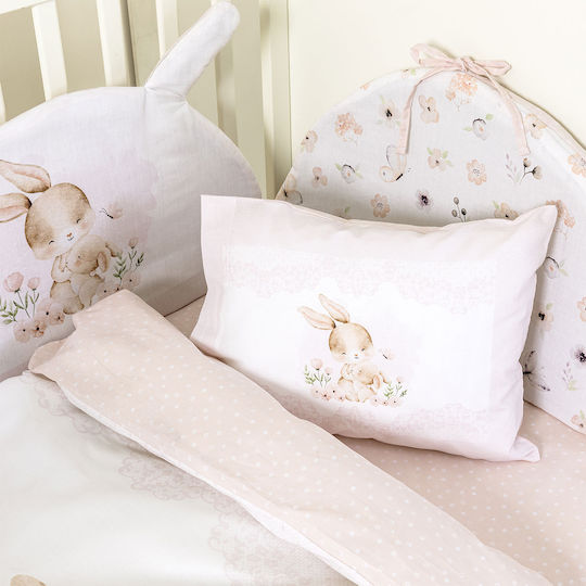 Nima Crib Bumpers Classic Inside Pink 40cm