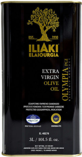 Iliaki Extra Virgin Organic Olive Oil 3lt