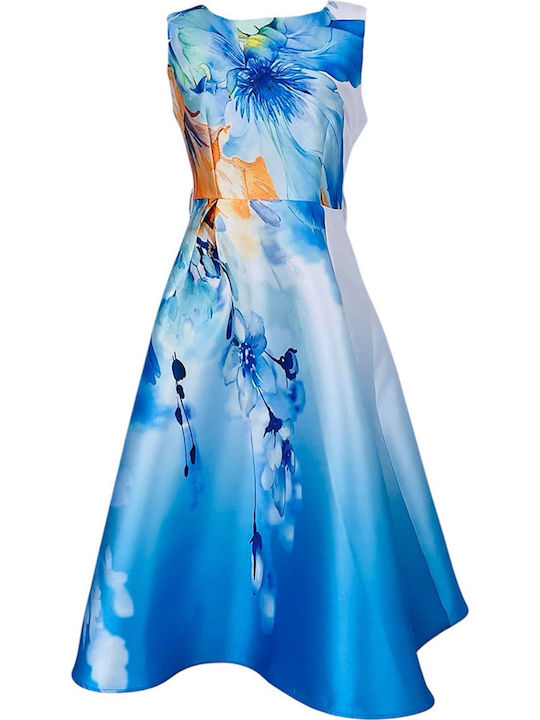 Rochie De Vară Pentru Femei Midi Albastră