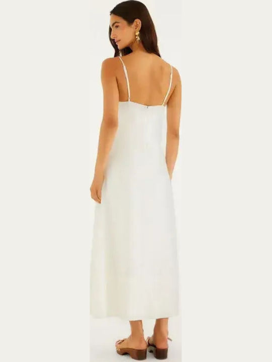 Summer Maxi Slip Dress Off White