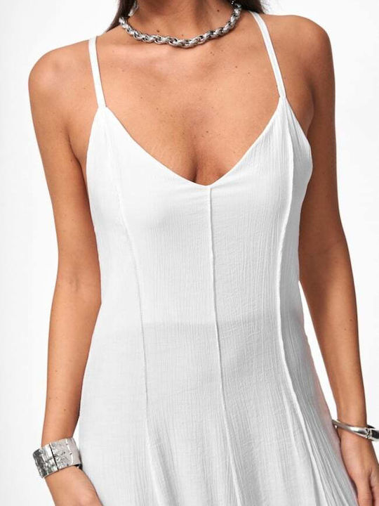 Summer Maxi Slip Dress White