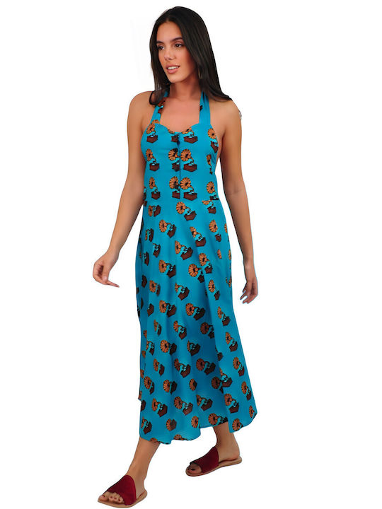 Summer Midi Dress Light Blue