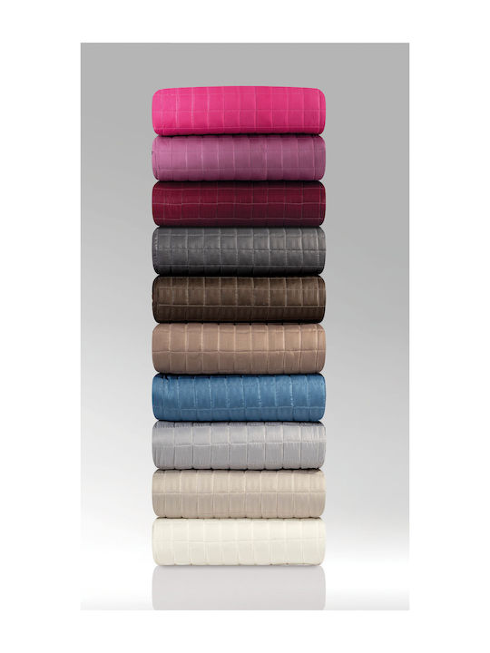 Beauty Home Oscar Tagesdecke Einzelbett Mikrofaser Ecru 160x240cm