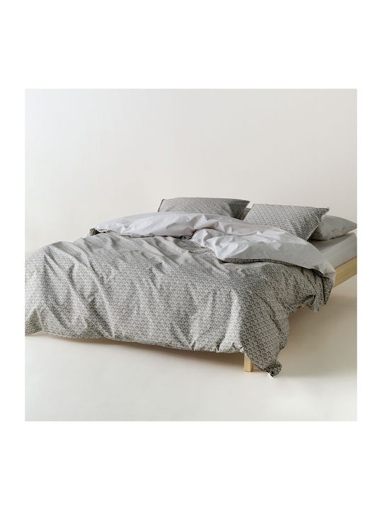 Kentia Nerikomi Κουβερλί Υπέρδιπλο Βαμβακερό Brown-beige-white 230x250cm