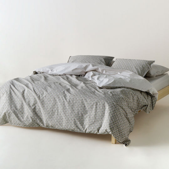 Kentia Nerikomi Κουβερλί Υπέρδιπλο Βαμβακερό Brown-beige-white 230x250cm